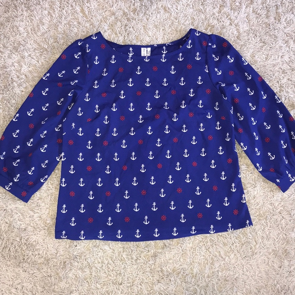 Pink Owl Nautical Top